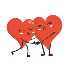 kissing hearts cartoon characters,  love emotion symbol