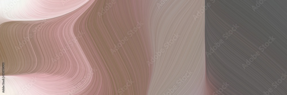 Poster abstract dynamic header with gray gray, pastel pink and dim gray colors. fluid curved lines with dynamic flowing waves and curves for poster or canvas