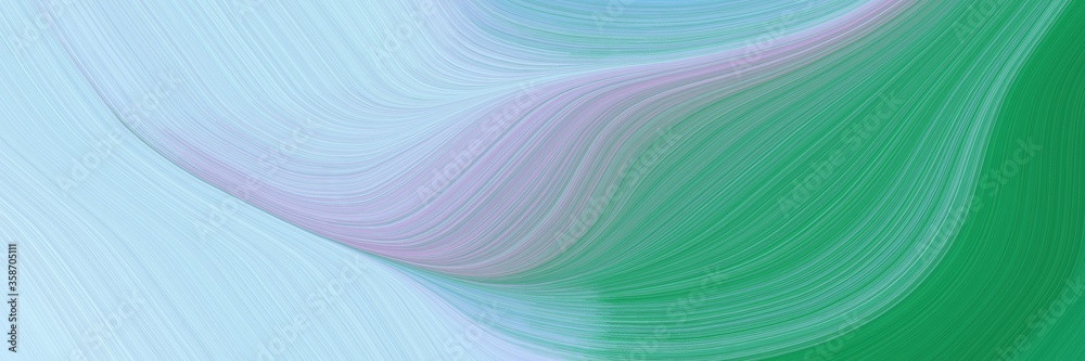 Aufkleber abstract colorful designed horizontal banner with light blue, sea green and cadet blue colors. fluid