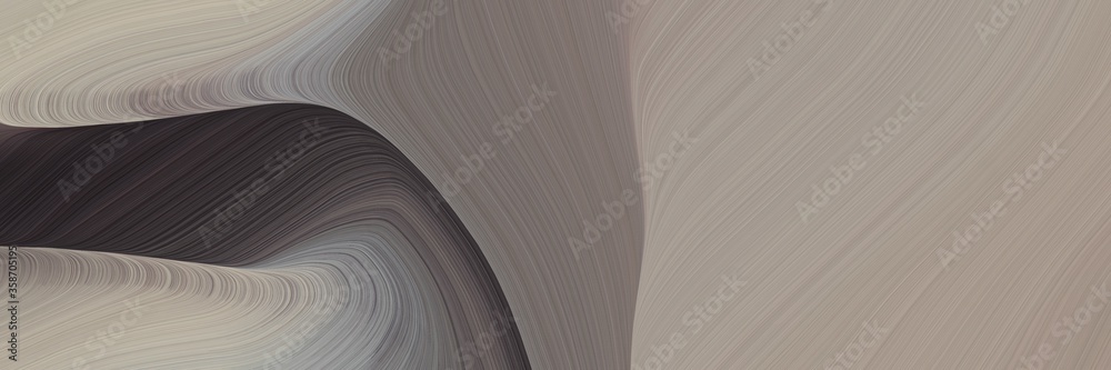 Poster abstract colorful banner design with rosy brown, very dark blue and dim gray colors. fluid curved fl
