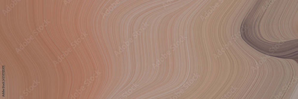 Aufkleber abstract decorative horizontal banner with rosy brown, gray gray and old mauve colors. fluid curved lines with dynamic flowing waves and curves for poster or canvas