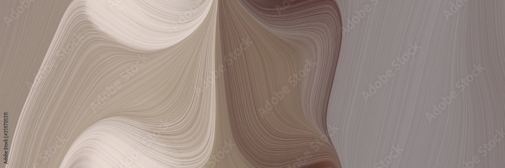 Poster abstract surreal header design with gray gray, pastel gray and old mauve colors. fluid curved flowin