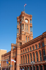 Fototapeta premium The Rotes Rathaus, the town hall of Berlin, Germany, on a sunny day