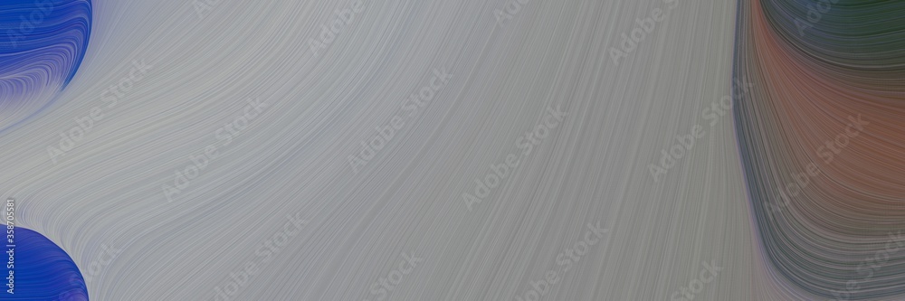 Poster abstract dynamic designed horizontal header with light slate gray, dark gray and dark slate gray colors. fluid curved lines with dynamic flowing waves and curves for poster or canvas