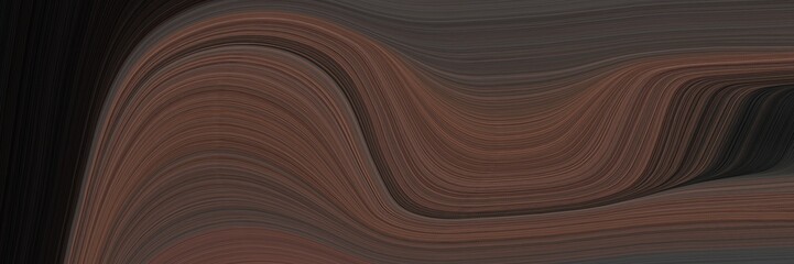 abstract colorful horizontal header with old mauve, black and pastel brown colors. fluid curved flowing waves and curves for poster or canvas
