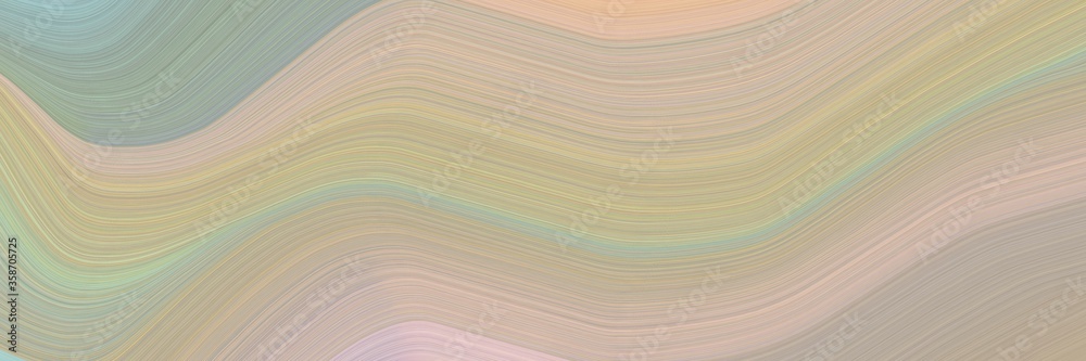 Poster abstract modern header design with tan, dark sea green and baby pink colors. fluid curved lines with dynamic flowing waves and curves for poster or canvas