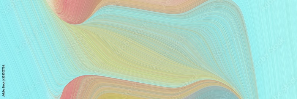 Aufkleber abstract modern header with powder blue, tan and ash gray colors. fluid curved flowing waves and cur