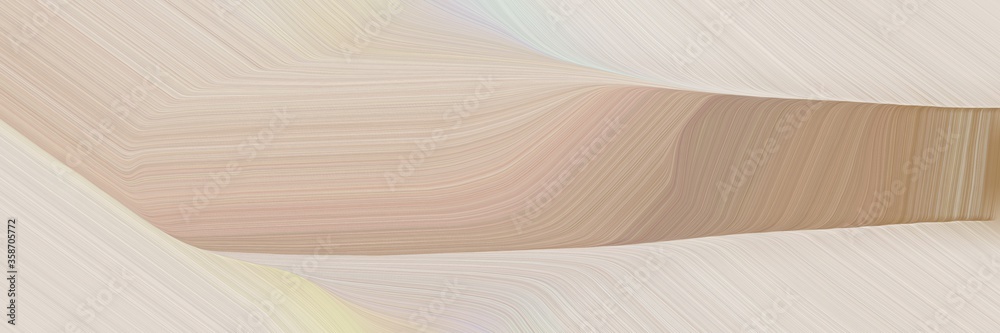 Poster abstract decorative banner design with pastel gray, rosy brown and antique white colors. fluid curve