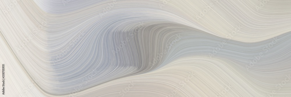 Fototapete abstract decorative banner with silver, light slate gray and beige colors. fluid curved lines with d