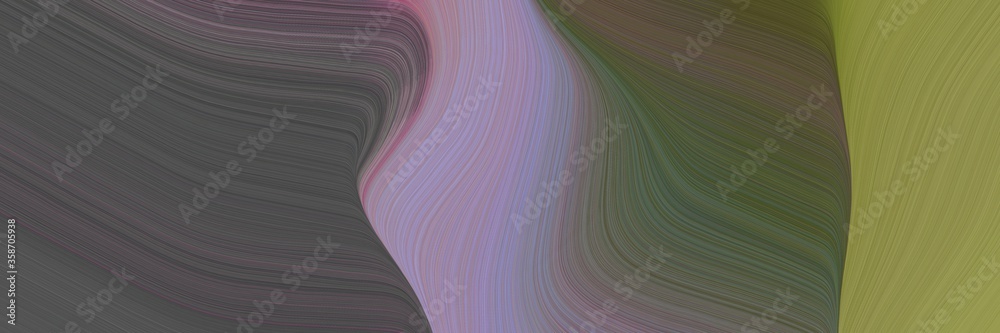 Poster abstract moving designed horizontal header with dark olive green, dark slate gray and pastel purple 