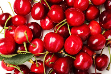 Tasty sweet cherry as background