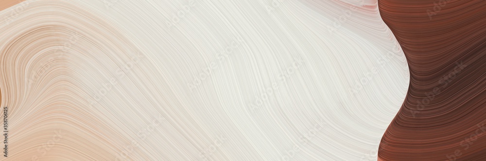 Poster abstract flowing header design with light gray, old mauve and tan colors. fluid curved lines with dynamic flowing waves and curves for poster or canvas
