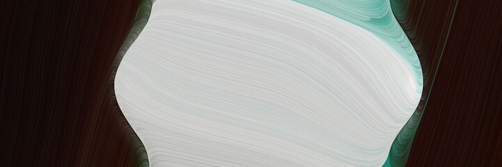 Obraz premium abstract moving horizontal banner with pastel gray, very dark pink and cadet blue colors. fluid curved lines with dynamic flowing waves and curves for poster or canvas