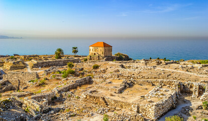 Fototapeta na wymiar It's Landscape of Byblos, Lebanon. UNESCO World Heritage