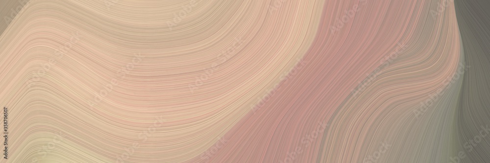 Poster abstract colorful header with tan, dim gray and gray gray colors. fluid curved lines with dynamic flowing waves and curves for poster or canvas