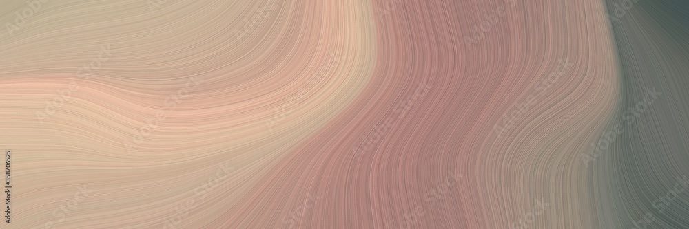 Aufkleber abstract flowing banner design with rosy brown, dim gray and gray gray colors. fluid curved lines with dynamic flowing waves and curves for poster or canvas
