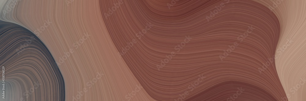 Fototapete abstract modern horizontal header with pastel brown, rosy brown and dark slate gray colors. fluid cu