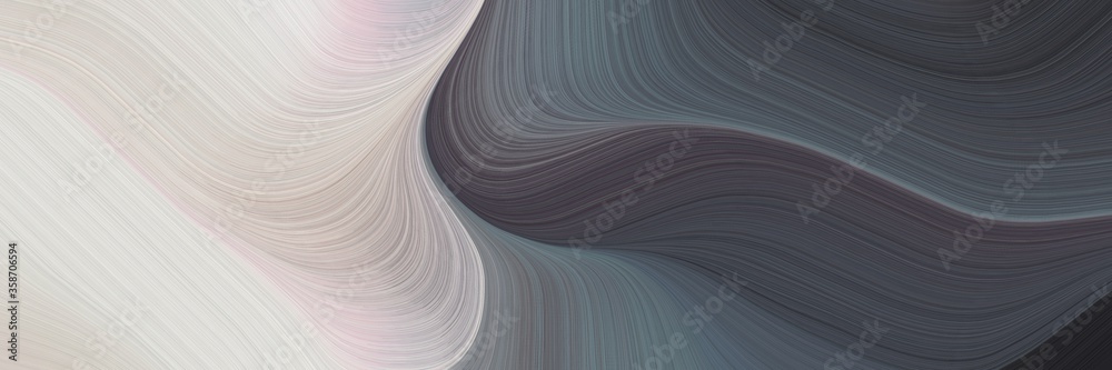 Fototapete abstract decorative horizontal header with light gray, dark slate gray and light slate gray colors. 
