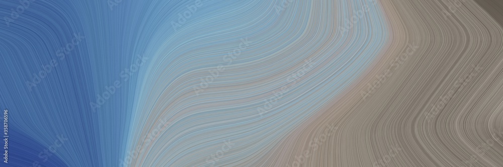 Poster abstract artistic header with light slate gray, teal blue and dim gray colors. fluid curved flowing waves and curves for poster or canvas