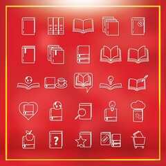 collection of book icons