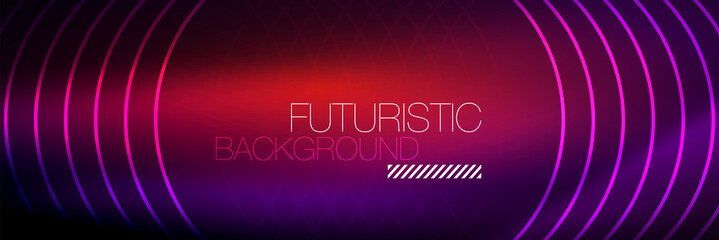 Shiny neon lines, stripes and waves, technology abstract background. Trendy abstract layout template for business or technology presentation, internet poster or web brochure cover, wallpaper