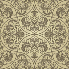 Fototapeta premium Seamless damask pattern. Vintage decorative elements. Hand drawn background. Islam, Arabic, Indian, ottoman motifs. Perfect for printing on fabric, ceramic tile or paper. Vector.