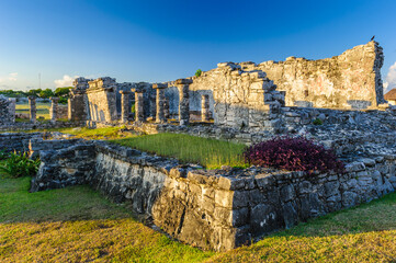 It's Panorama of the ruins of Tulum, Mayan city, Yacatan, Mexico