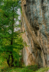 Roche d'escalade &agrave; Neuville-sur-Ain, France