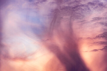 Violet sky cloud beautiful nature texture abstract background