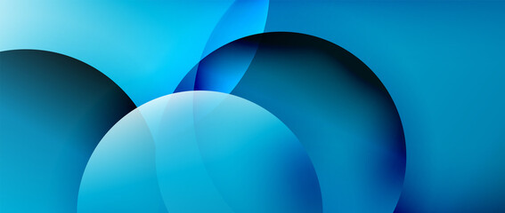 Circle modern geometric abstract background with liquid gradients