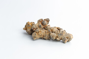 white background of pseudo-ginseng