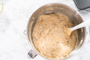 Baking banana bread