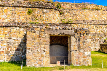 Objects of Monte Alban, a large pre-Columbian archaeological site, Santa Cruz Xoxocotlan Municipality, Oaxaca State.  UNESCO World Heritage