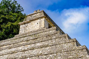 Fototapeta na wymiar Temple of the Inscriptions, Palenque, was a pre-Columbian Maya civilization of Mesoamerica. Known as Lakamha (Big Water). UNESCO World Heritage