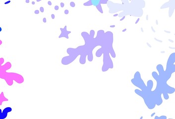 Light Pink, Blue vector template with chaotic shapes.