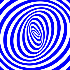 Blue abstract striped background. Optical art. Vector.