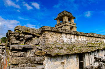 Observatory of the Palace of Palenque, was a pre-Columbian Maya civilization of Mesoamerica. Known as Lakamha (Big Water). UNESCO World Heritage