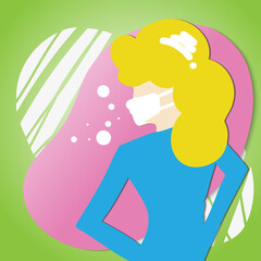 woman and mask image for health care content.