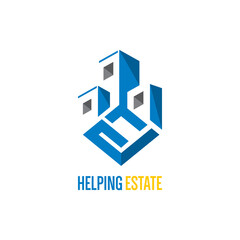 Helping Building Real Estate Vector Logo Design