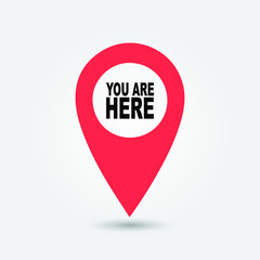 You Are Here Location Pointer Pin