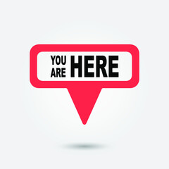 You Are Here Location Pointer Pin