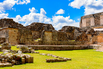 Ruins of Uxmal, an ancient Maya city of the classical period. One of the most important archaeological sites of Maya culture. UNESCO World Heritage site