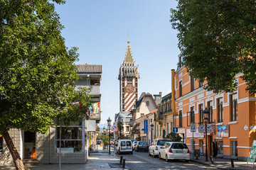 Parnavaz Mepe street in the old town of Batumi city - the capital of Adjara in Georgia