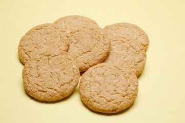 Group of chip cookies for breakfast