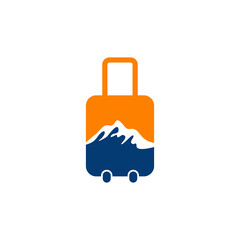 Fototapeta premium Travel bag or luggage or suitcase logo design template