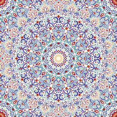Seamless Turkish colorful pattern. Vintage multicolor pattern in Eastern style. Endless floral pattern can be used for ceramic tile, wallpaper, linoleum, textile, web page background. Vector