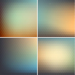 Colorful triangular backgrounds set