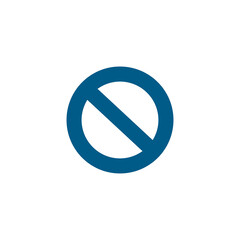 Stop Sign Blue Icon On White Background. Blue Flat Style Vector Illustration.