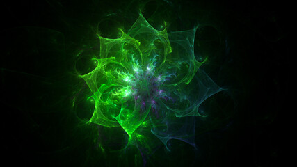 3D rendering abstract fractal light background