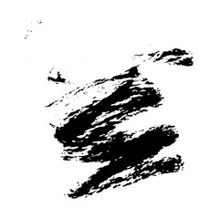 Ink black blot Abstract stain. Isolate on a white background